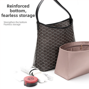 Дамски вътрешен органайзер за чанта хобо, полиестер, урбан стил, преносим и лек