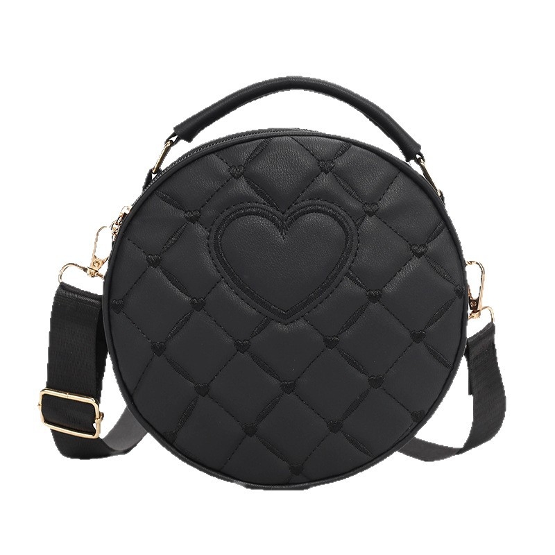 Ženska crossbody torba, PU materijal, okrugli oblik, zatvarač, džep za mobitel