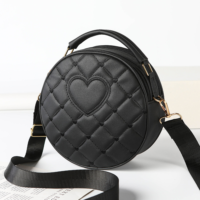 Ženska crossbody torba, PU materijal, okrugli oblik, zatvarač, džep za mobitel