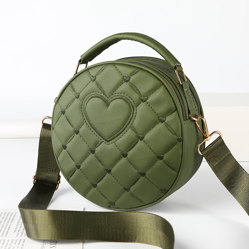 Ženska crossbody torba, PU materijal, okrugli oblik, zatvarač, džep za mobitel
