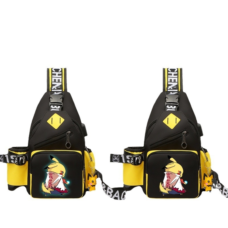 Muška torbica za prsa s motivom anime, vodootporna Oxford tkanina, crossbody torba za putovanja