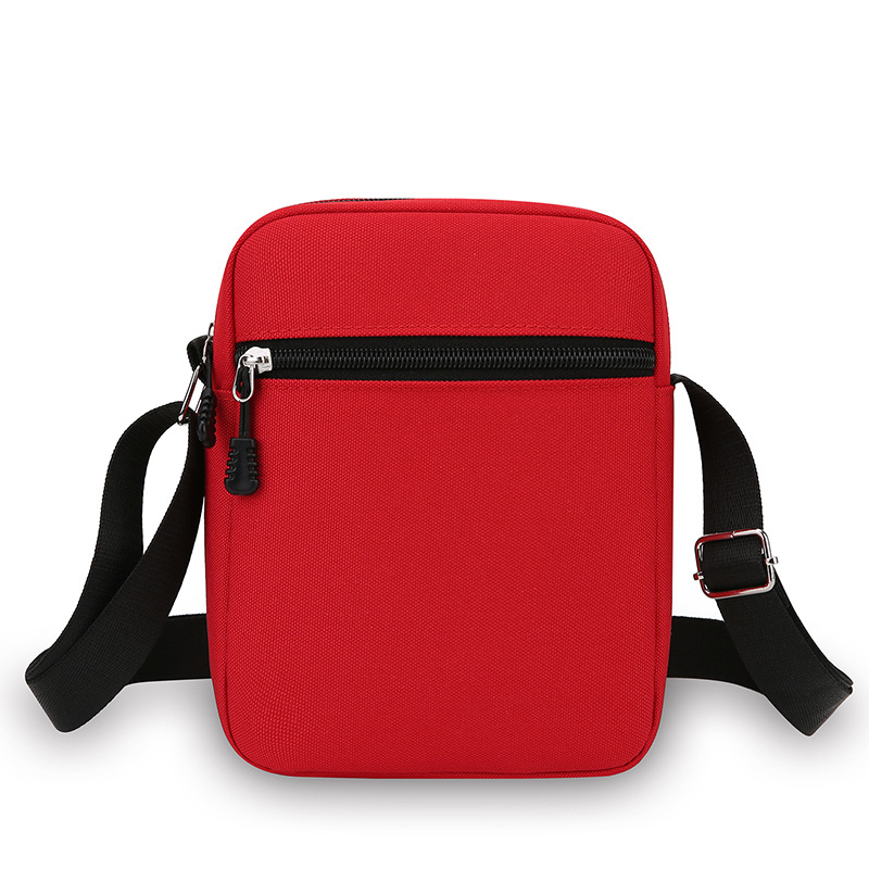 Ženska crossbody torba - Oxford tkanina, vertikalni kvadratni oblik, zatvaranje zipom, podstava od poliestera, unutarnja pretinica za telefon