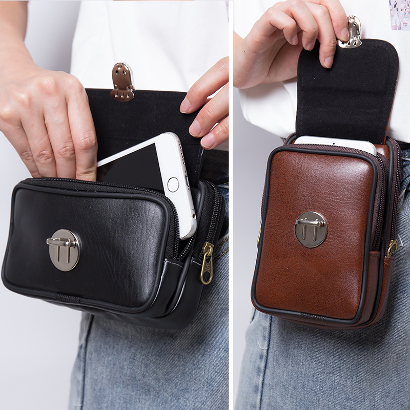 Geantă pentru telefonul mobil — Oxford, Lock Buckle Belt Bag, căptușeală din piele sintetică, Primăvara 2019