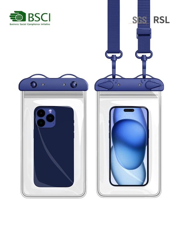 Velika četverostruka dvostruka PVC vodootporna torbica za telefon s osjetljivim zaslonom, crossbody torbica za plivanje