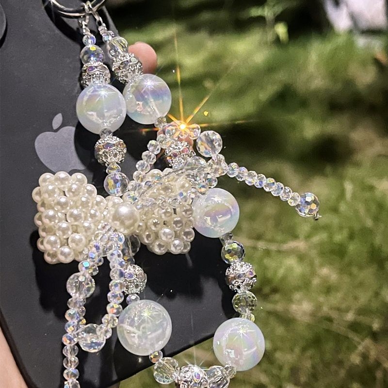 Privjesak za mobitel od akrila, ručno izrađene perle, unisex stil, lanac, dekorativno