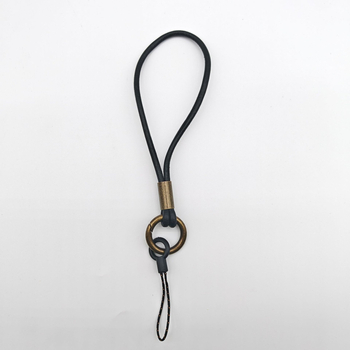 Duga ručno izrađena kožna lanyard za mobitel, unisex, metalna kopča, prilagodljiva duljina, bez privjeska