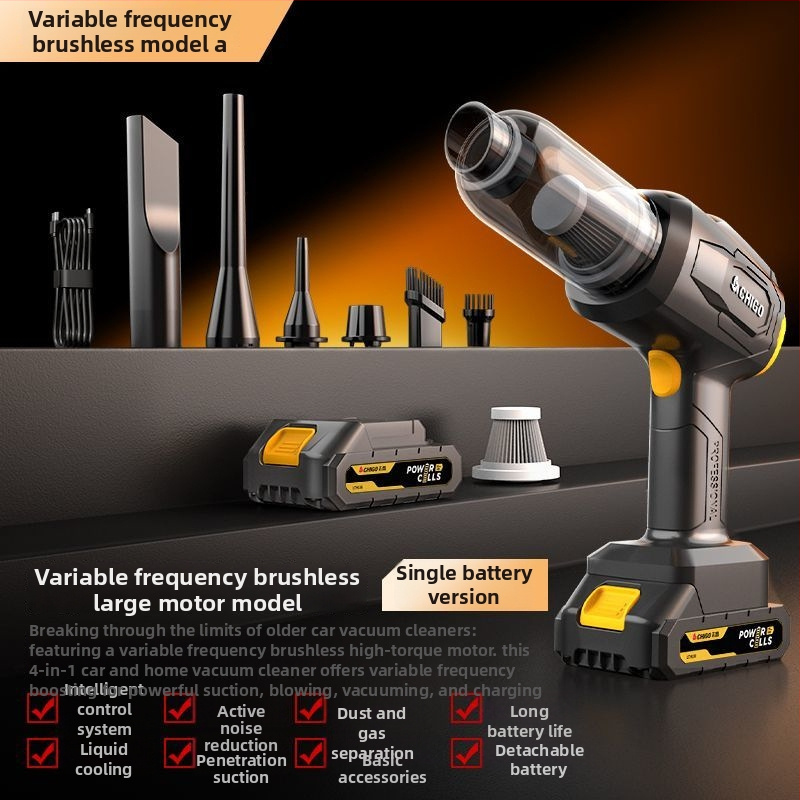 Chigo ръчен вакуум за автомобил — 200W, 20000Pa, безжично захранване и зареждане