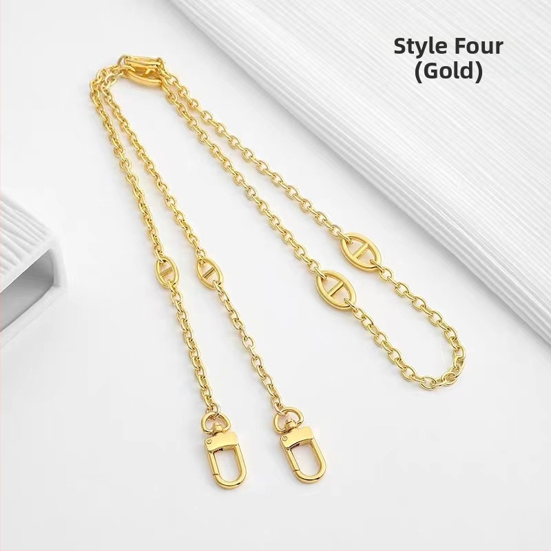 Ζώνη τσάντας/ώμου Yu Yi, μεταλλική, γεωμετρικό μοτίβο, εξουσιοδοτημένη ιδιωτική μάρκα, άνοιξη 2023.