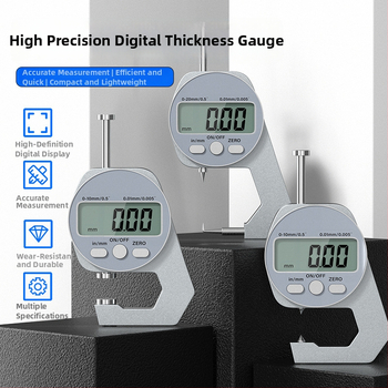 Digitālais biezuma mērītājs, elektroniskais biezuma mērītājs, mini kalipers, mērījumu diapazons 0-10 mm un 0-20 mm, plakanais gals, asais gals un izliektais gals, Cassiolo