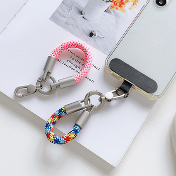 Ланярд за телефон с полиестерово въже и метална катарама, унисекс, ключодържател за камера, къс плетен дизайн