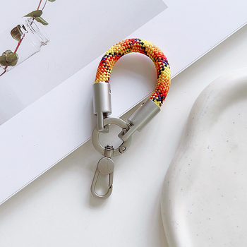 Ланярд за телефон с полиестерово въже и метална катарама, унисекс, ключодържател за камера, къс плетен дизайн