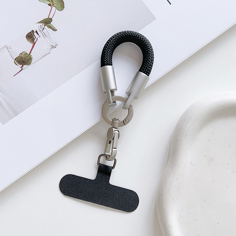 Ланярд за телефон с полиестерово въже и метална катарама, унисекс, ключодържател за камера, къс плетен дизайн