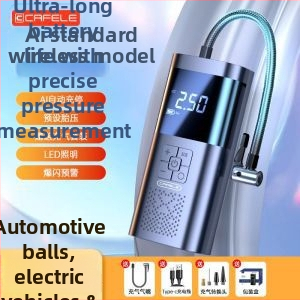 Dvocilindrični automobilski starter i pumpa za gume, 120W, 220V, Punjivi, protok zraka 45 L/min