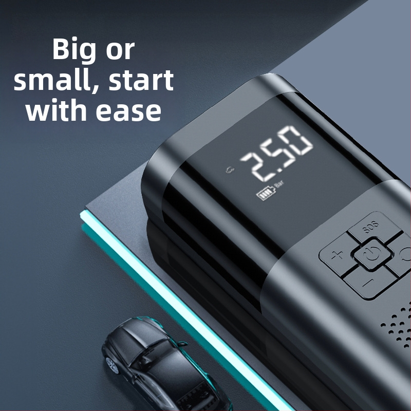 Dvocilindrični automobilski starter i pumpa za gume, 120W, 220V, Punjivi, protok zraka 45 L/min