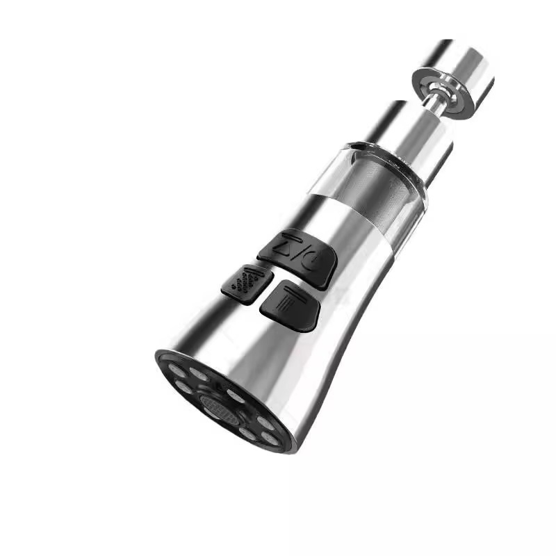 Kuhinjska slavina – sprječavanje prskanja, univerzalni produživač sudopera, filtrirajući aerator booster (Model: 0603; Materijal: ABS + nehrđajući čelik; Površinska obrada: elektropliranje; Instalacija: navoj)