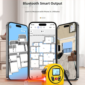 Лазерен дистанционен измервател, три в едно инфрачервено измерване, за вътрешно и външно ползване