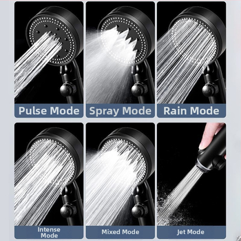 Set de duș cu robinet amestec rece-cald, cap de duș și robinet de cadă, cupru, finisaj cromat, certificat CE