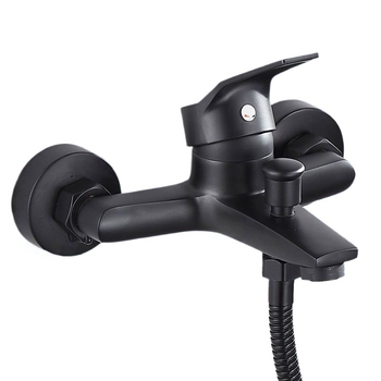 Set de duș cu robinet amestec rece-cald, cap de duș și robinet de cadă, cupru, finisaj cromat, certificat CE