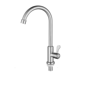 DM 3005 Неръждаема стомана кухненски смесител, 15 мм вход/изход, керамичен дисков клапан