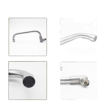 Неръждаема стомана кухненски смесител Yb001, стенен монтаж, 20 мм вход/изход, вал с ролков клапан, ротационно управление топла/студена вода