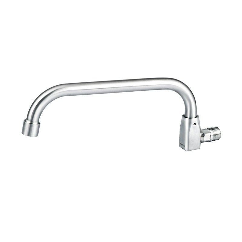 Неръждаема стомана кухненски смесител Yb001, стенен монтаж, 20 мм вход/изход, вал с ролков клапан, ротационно управление топла/студена вода