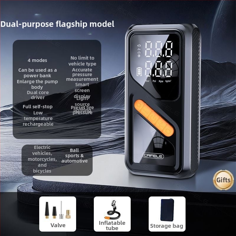 Φορητή ασύρματη αντλία αέρα αυτοκινήτου με ψηφιακή οθόνη – 12V, 100W, 40 L/min, επαναφορτιζόμενη, γρήγορη πλήρωση
