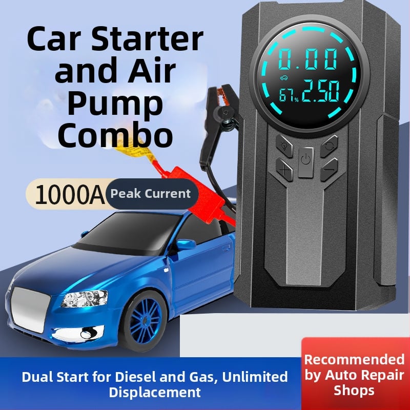 Bezdrôtová automobilová pumpa s jedným valcom, 14,8V, 120W, 4 BAR, 35 L/min, Digitálny displej