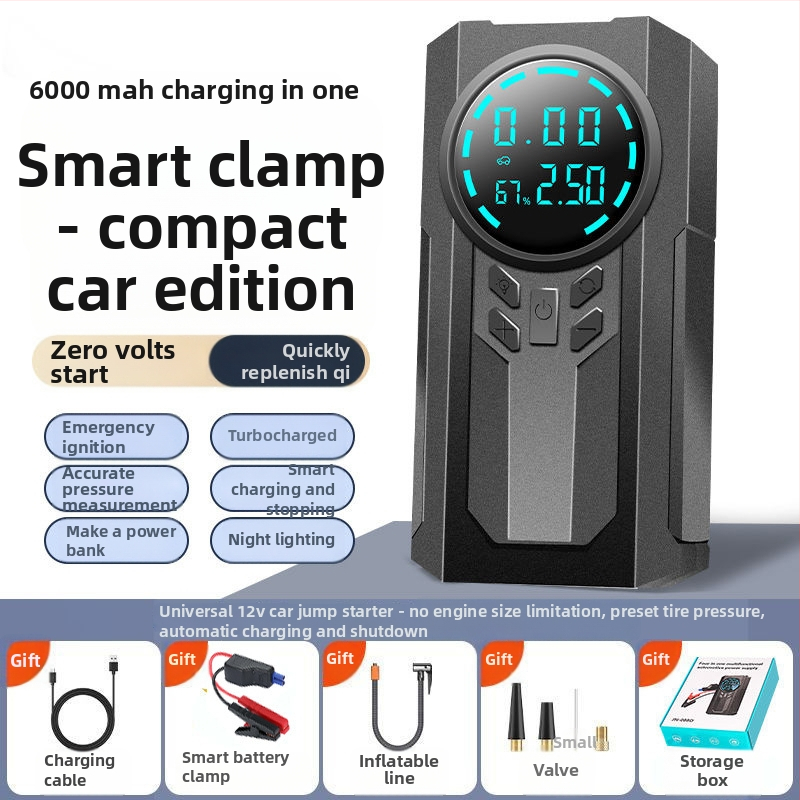 Bezdrôtová automobilová pumpa s jedným valcom, 14,8V, 120W, 4 BAR, 35 L/min, Digitálny displej