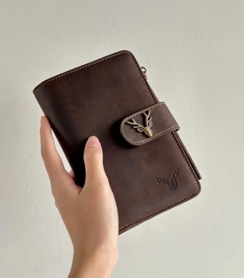 Kompaktna torbica za putovnicu i dokumente od prave kože, s više pretinaca za kartice, ultra lagan putni dodatak, platnena podstava