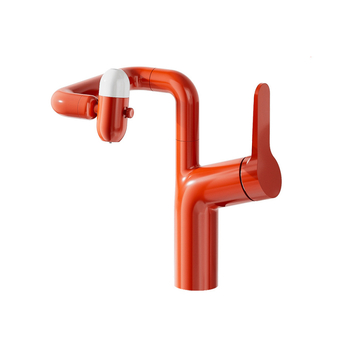 Издърпващ се мултифункционален смесител за умивалник, модел DF-928, меден корпус, керамичен дисков вентил, контрол топла/студена вода, работна температура 20–100 °C, марка ioss