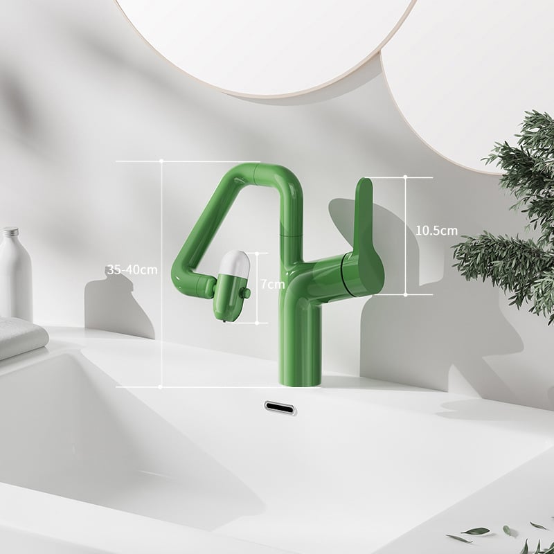 Издърпващ се мултифункционален смесител за умивалник, модел DF-928, меден корпус, керамичен дисков вентил, контрол топла/студена вода, работна температура 20–100 °C, марка ioss