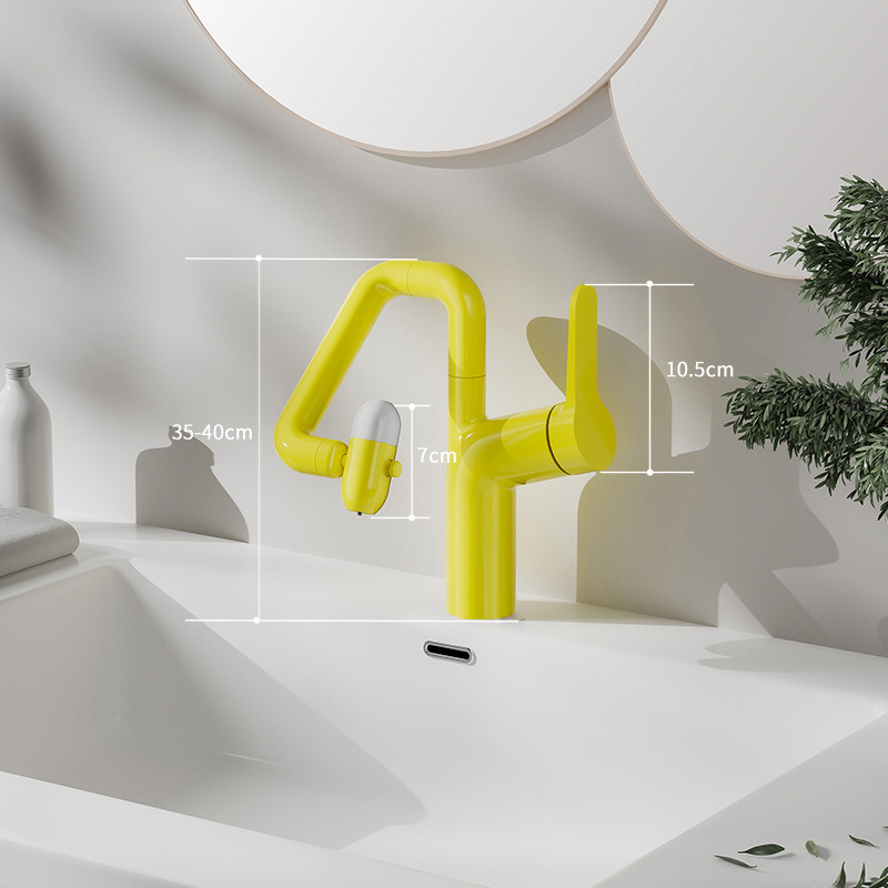 Издърпващ се мултифункционален смесител за умивалник, модел DF-928, меден корпус, керамичен дисков вентил, контрол топла/студена вода, работна температура 20–100 °C, марка ioss