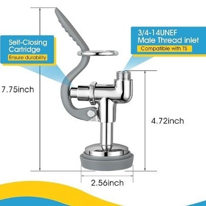 Komeranska kuhinjska slavina visokog tlaka — mesing, 3,5 bar, 80°C, Miješani/vučni slavina, Model: High Pressure Shower Head Cover
