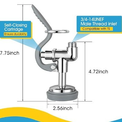 Komeranska kuhinjska slavina visokog tlaka — mesing, 3,5 bar, 80°C, Miješani/vučni slavina, Model: High Pressure Shower Head Cover