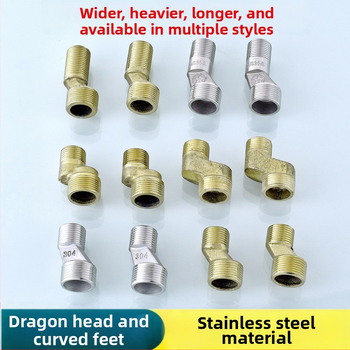 Nerezový sprchový spoj s 90° – reduktor, excentrický konektor, jednospojový spoj, 304 nerezová oceľ