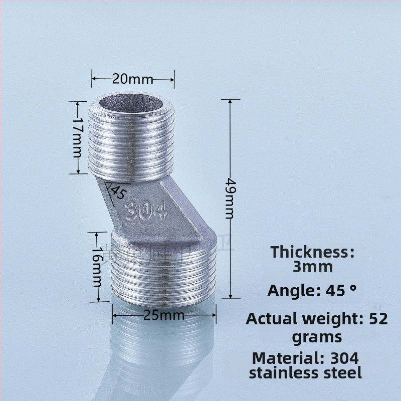 Nerezový sprchový spoj s 90° – reduktor, excentrický konektor, jednospojový spoj, 304 nerezová oceľ