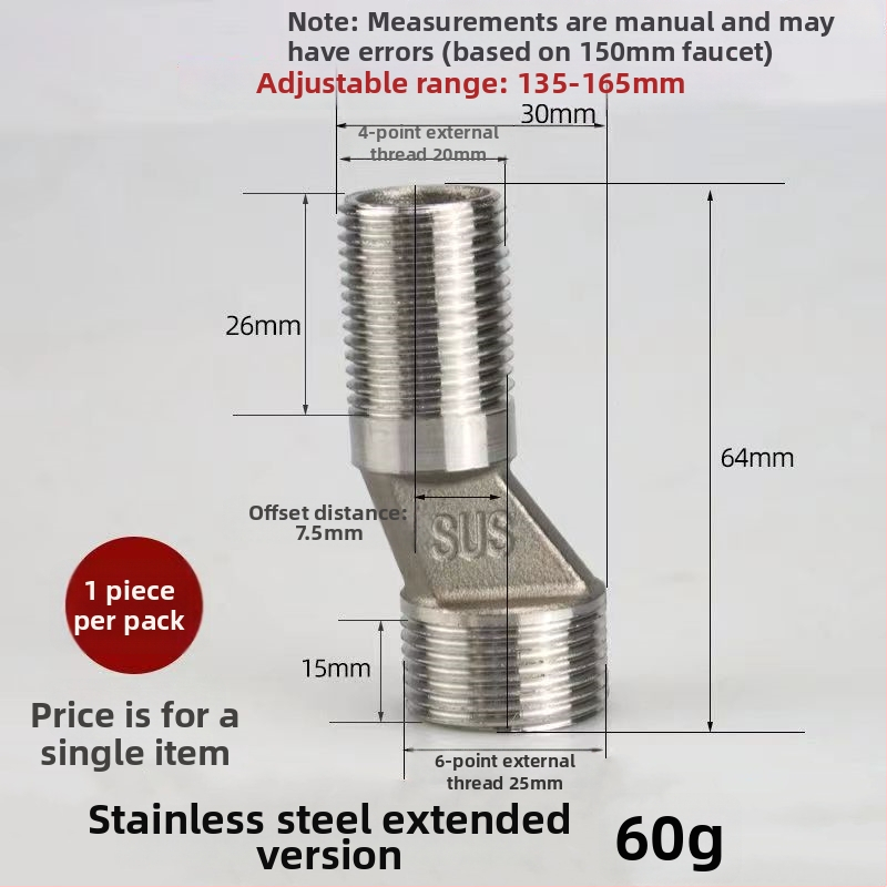 Nerezový sprchový spoj s 90° – reduktor, excentrický konektor, jednospojový spoj, 304 nerezová oceľ