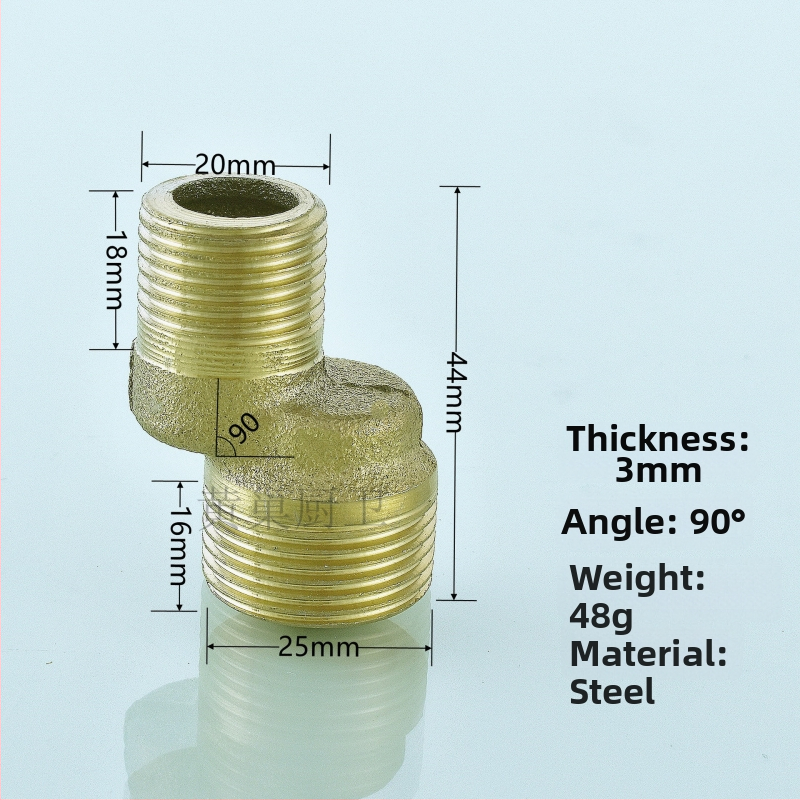 Nerezový sprchový spoj s 90° – reduktor, excentrický konektor, jednospojový spoj, 304 nerezová oceľ