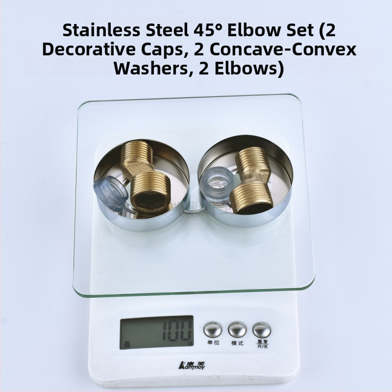 Nerezový sprchový spoj s 90° – reduktor, excentrický konektor, jednospojový spoj, 304 nerezová oceľ