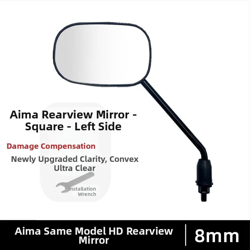 Elektromos kerékpár hátsó visszapillantó tükör, Nemzeti szabvány, Reflektív visszapillantó a tolatáshoz, 8 mm jobbmenet, Univerzális tartozék