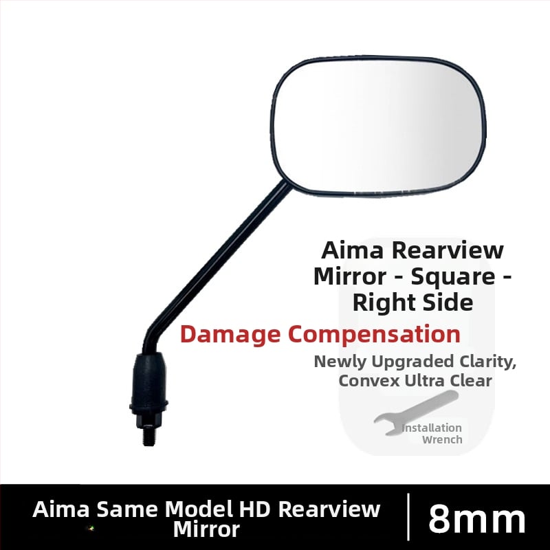 Elektromos kerékpár hátsó visszapillantó tükör, Nemzeti szabvány, Reflektív visszapillantó a tolatáshoz, 8 mm jobbmenet, Univerzális tartozék