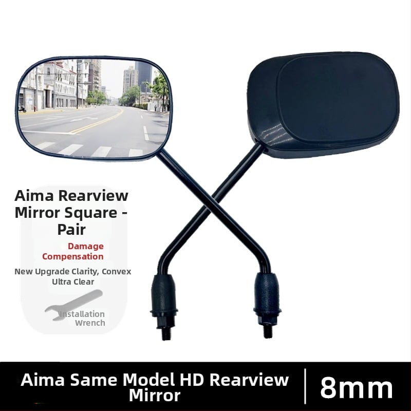 Elektromos kerékpár hátsó visszapillantó tükör, Nemzeti szabvány, Reflektív visszapillantó a tolatáshoz, 8 mm jobbmenet, Univerzális tartozék