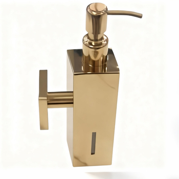 Дозатор за сапун от неръждаема стомана, матово четкан финиш, покритие с висока температура, ръчно натискане, монтаж без пробиване