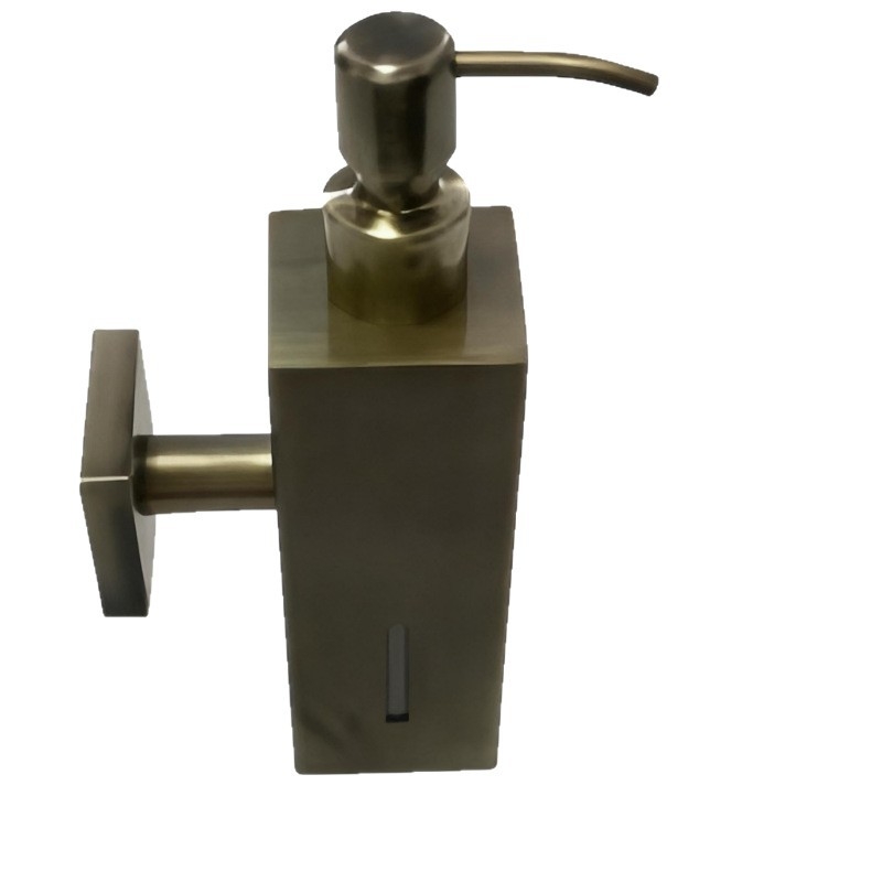 Дозатор за сапун от неръждаема стомана, матово четкан финиш, покритие с висока температура, ръчно натискане, монтаж без пробиване