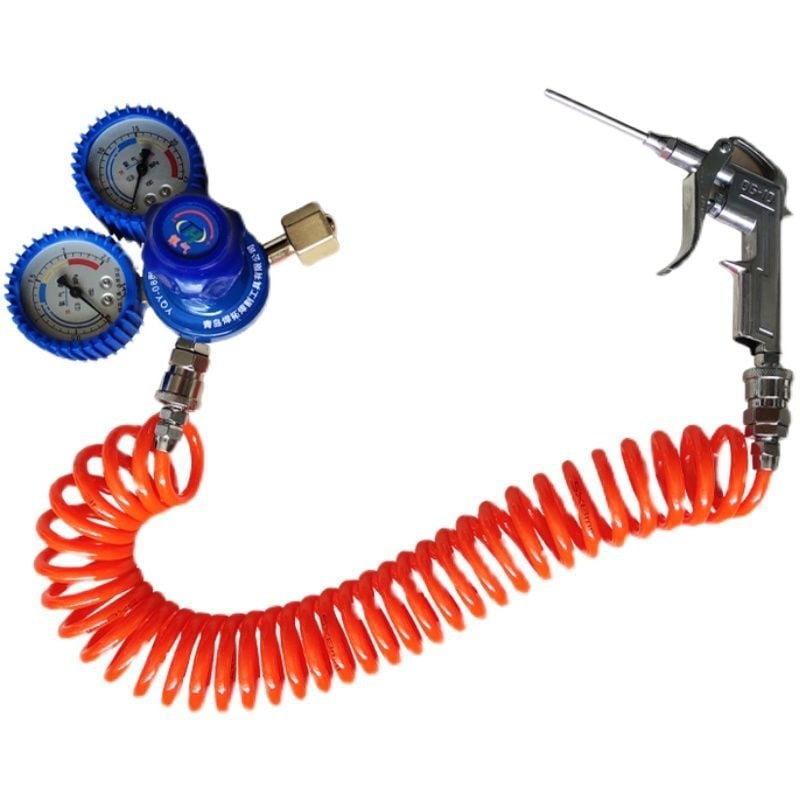 Pūtina garās mutes uzpildes pistole zivju somiem, skābekļa piegādes instruments ar skābekļa cauruli, spiediena mērītājs, vieno- un divpozīciju skābekļa komplekti, loģistikas iepakojums