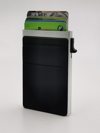 Držač kartica od aluminijske legure s RFID zaštitom, anti-krađa, novčanik s jednim preklopom