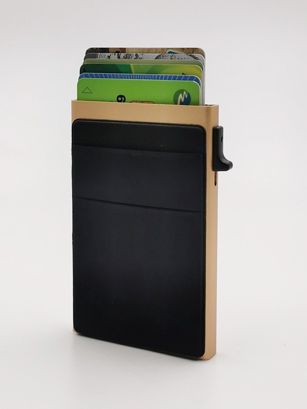 Držač kartica od aluminijske legure s RFID zaštitom, anti-krađa, novčanik s jednim preklopom