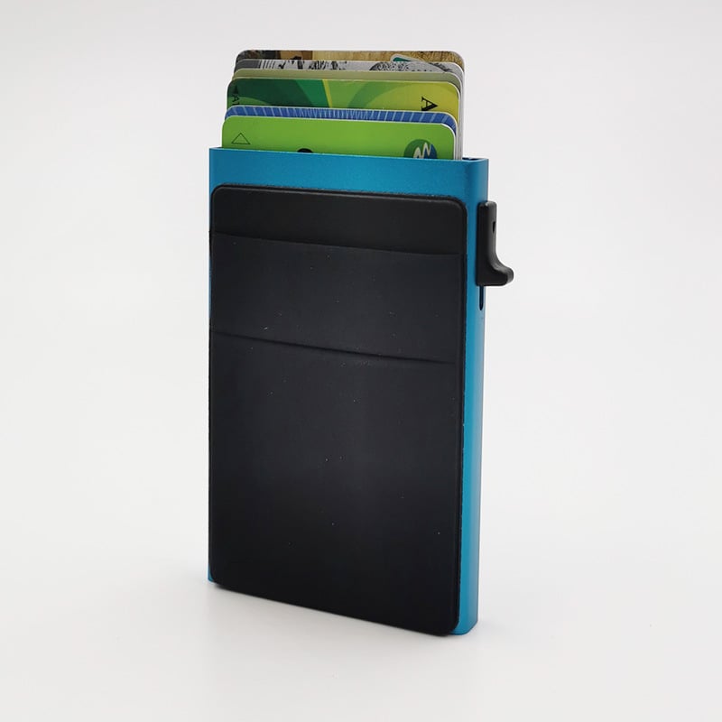 Držač kartica od aluminijske legure s RFID zaštitom, anti-krađa, novčanik s jednim preklopom