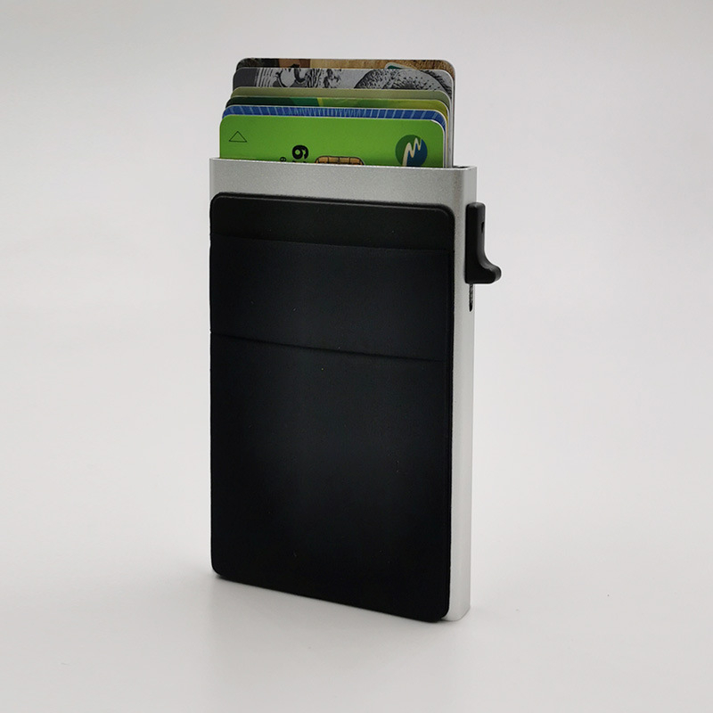 Držač kartica od aluminijske legure s RFID zaštitom, anti-krađa, novčanik s jednim preklopom