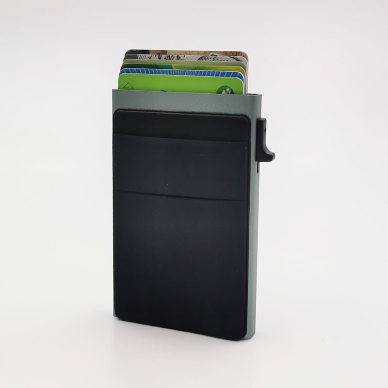 Držač kartica od aluminijske legure s RFID zaštitom, anti-krađa, novčanik s jednim preklopom